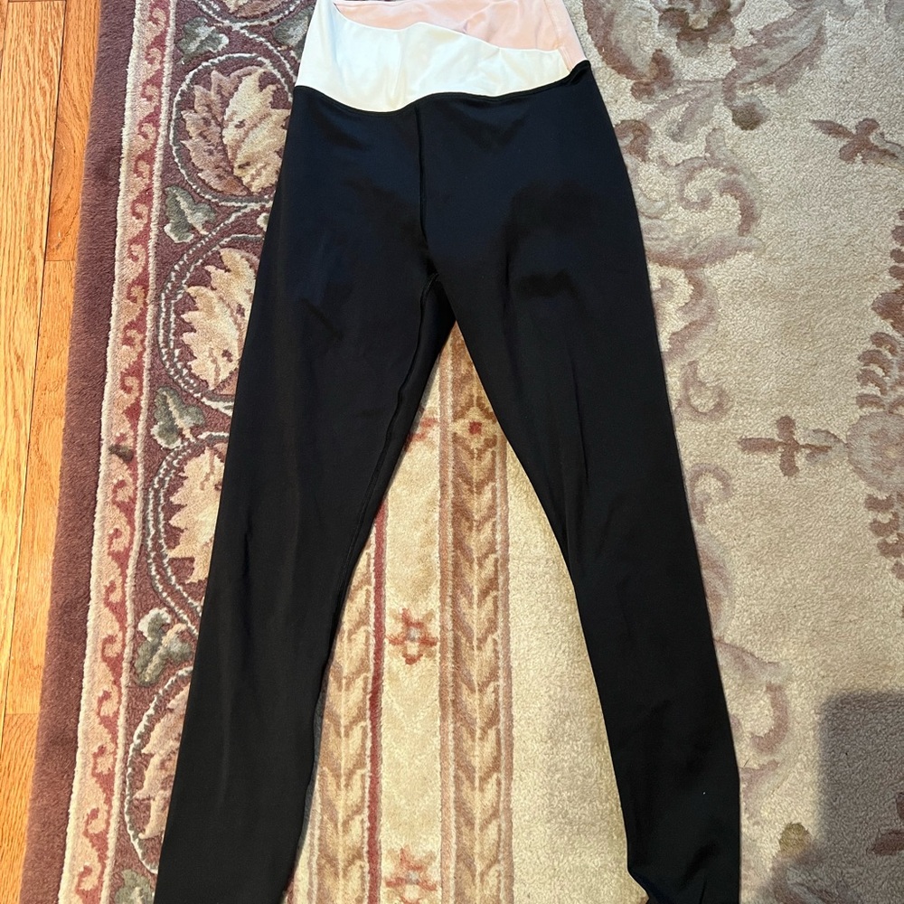 Z Supply Active Black and Pink Colorblock Leggings